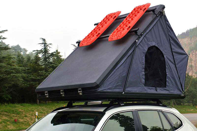 Tienda dura del top del tejado 4x4 de SUV Shell el 125cm de la familia que acampa con la escalera telescópica